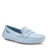 Eastland Patricia Penny Loafer Wolight Blue Nubuck Driving Shoes Rhs5576 In Blue