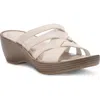 Eastland Poppy Leather Wedge Sandal In White