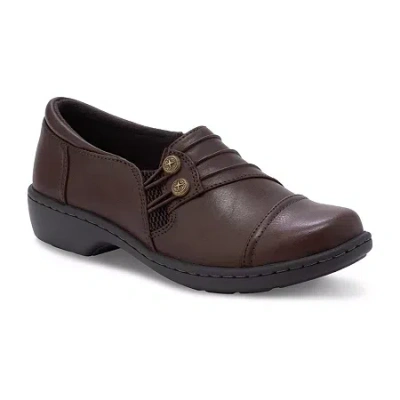 Eastland Sylvan Womens Round Closed Toe Slip-on Shoe In Brown