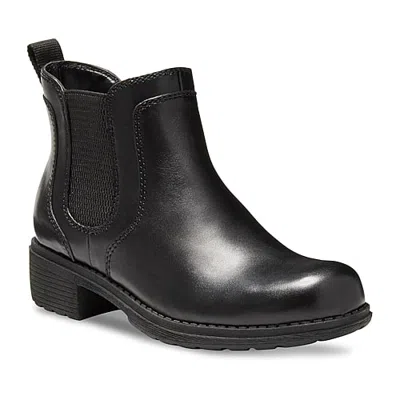 Eastland Womens Double Up Block Heel Chelsea Boots In Black