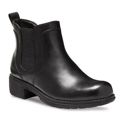 Eastland Womens Double Up Stacked Heel Chelsea Boots In Black