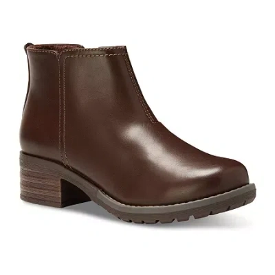 Eastland Womens Juniper Block Heel Chelsea Boots In Brown