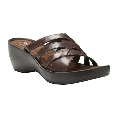 Eastland Womens Poppy Slide Sandals In Multi