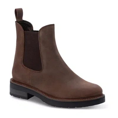 Eastland Womens Willa Block Heel Chelsea Boots In Brown