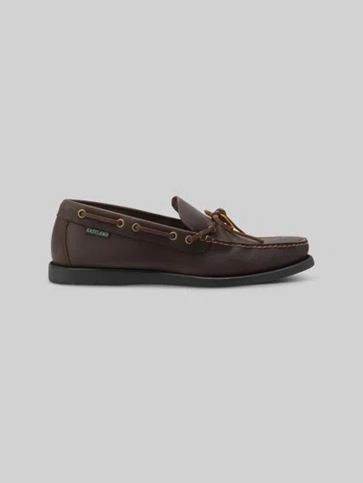 Eastland Yarmouth Camp Leather Moc Toe Boat Shoes In Brown