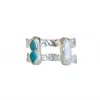 Easton Elle Women's Desert Bloom Cuff In Silver/turquoise In Multi
