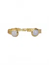 Easton Elle Women's Misty Gem Cuff Bracelet In Crystal Quartz In Gold