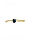 Easton Elle Women's Stone Stretch Bracelet In Black In Gold