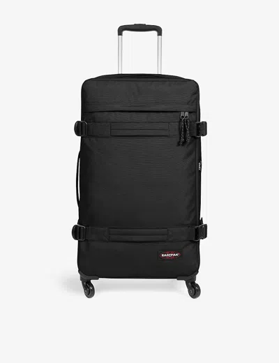Eastpak Black Transit'r 4-wheel Medium Woven Suitcase 70cm