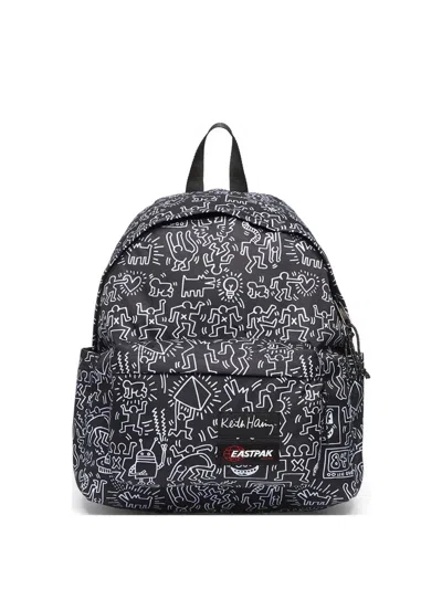Eastpak Day Pak'r Keith Haring-print Backpack In Black