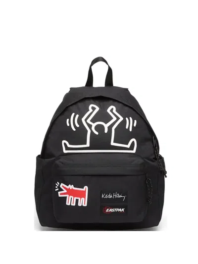 Eastpak Day Pak'r Keith Haring-print Backpack In Black