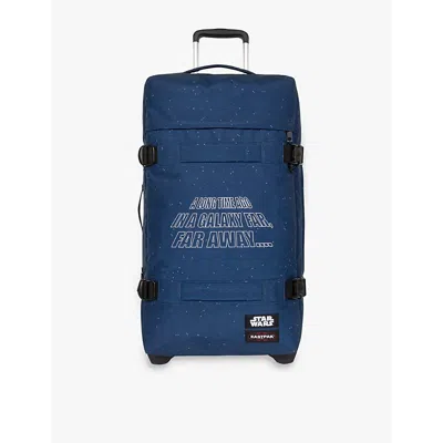 Eastpak Sw Stars Navy E Transit'r Large Graphic-print Woven Suitcase 67cm