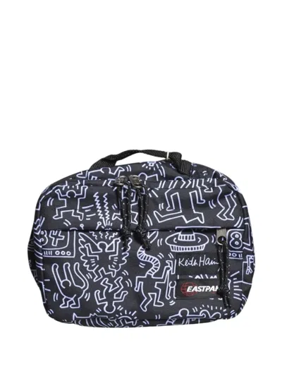 Eastpak Keith Haring-print Clutch Bag In Blue