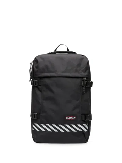 Eastpak Large Travelpack Striped Backpack In Black