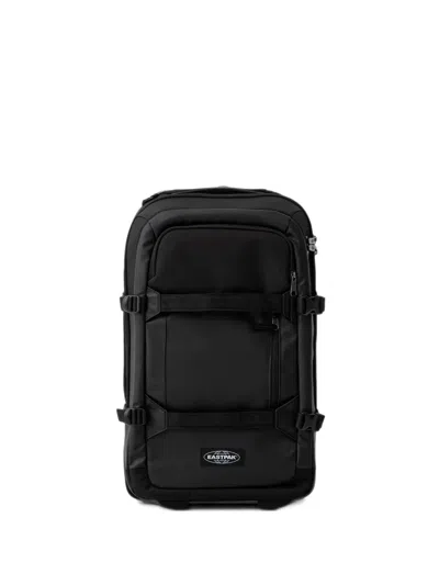 Eastpak Logo-patch Buckle-strap Suitcase In Black