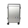 Eastpak Minimalist Hard-shell Suitcase With Smooth Metallic Finish In Gray