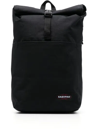Eastpak Up Roll Logo-patch Backpack In 008 Black