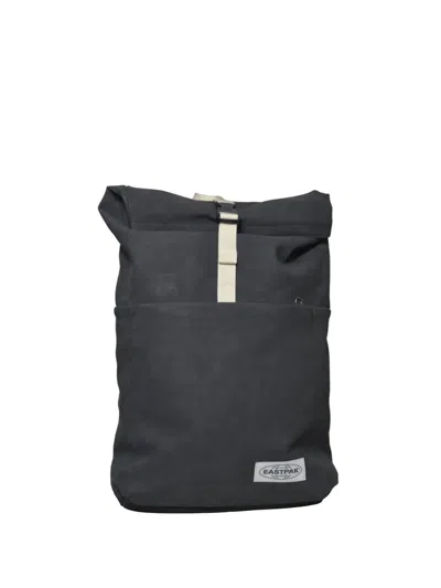 Eastpak Up Roll Logo-patch Backpack In Black