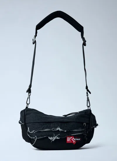 Eastpak X Diesel Distressed Logo Patch Shoulder Bag In Black