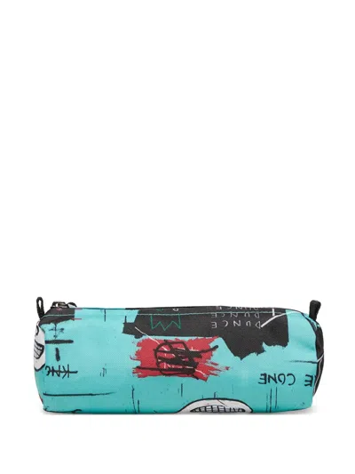 Eastpak X Jean-michel Basquiat Printed Pencil Case In Blue