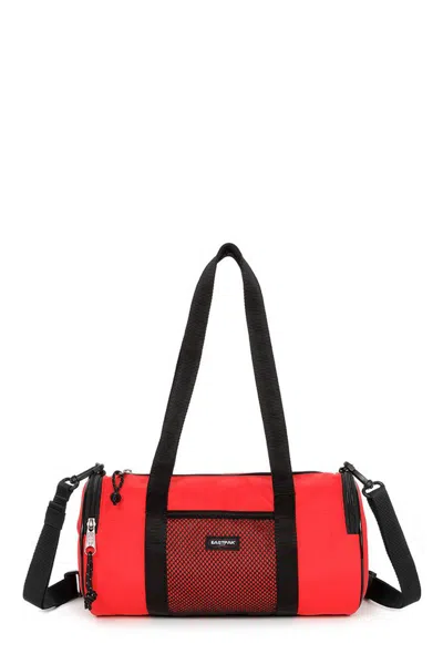Eastpak X Telfar Medium Duffle Logo Patch Shoulder Bag In Red