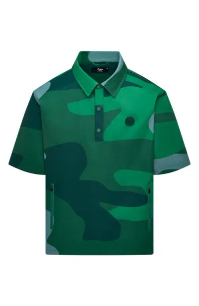 Eastside Golf Breaker Camouflage Performance Golf Polo In Green