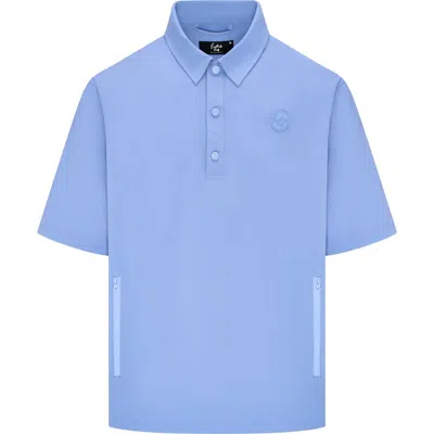 Eastside Golf Breaker Woven Logo Graphic Polo In Blue
