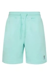 Eastside Golf Core Cotton Blend Fleece Golf Shorts In Aqua Sky