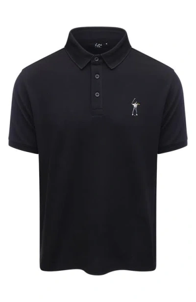Eastside Golf Core Embroidered Piqué Polo In Black