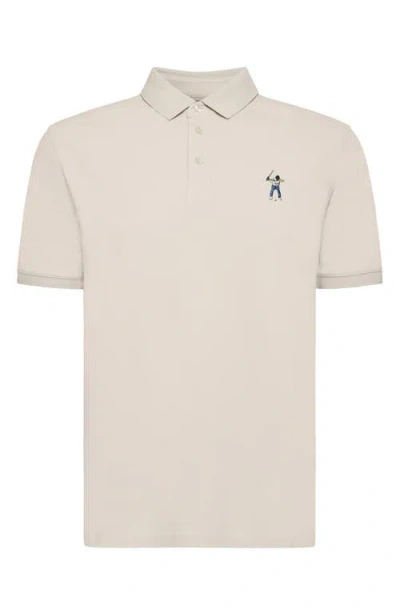 Eastside Golf Core Embroidered Piqué Polo In Pumice