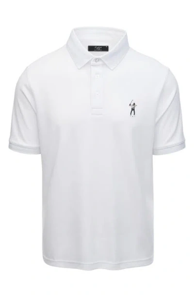 Eastside Golf Core Embroidered Piqué Polo In White