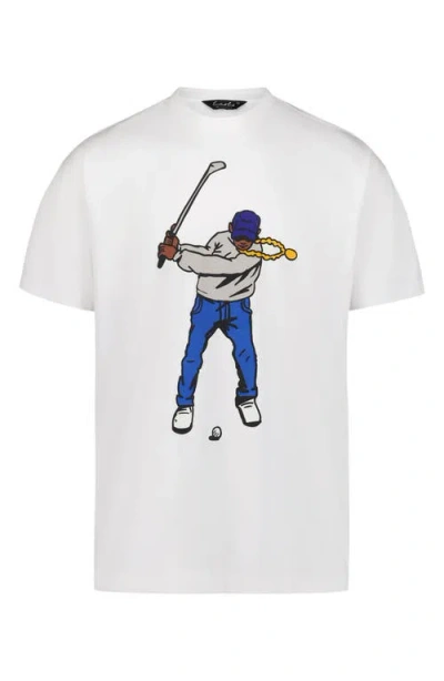 Eastside Golf Double Sided Swingman Graphic T-shirt In White