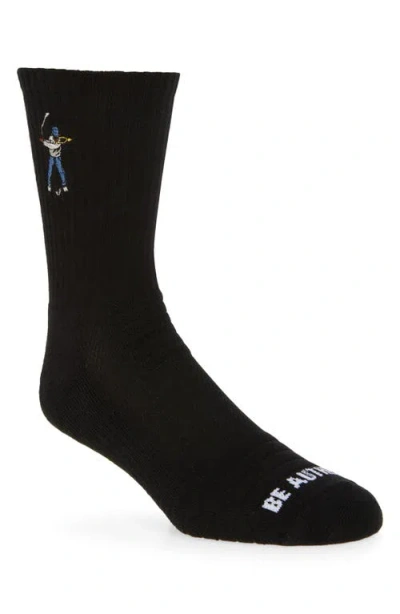 Eastside Golf Embroidered Logo Calf Socks In Black