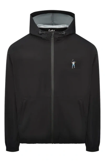 Eastside Golf Flyweight Waterproof Hooded Rain Jacket In Black