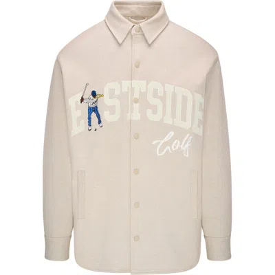 Eastside Golf Graphic Button-up Shirt In Neutral