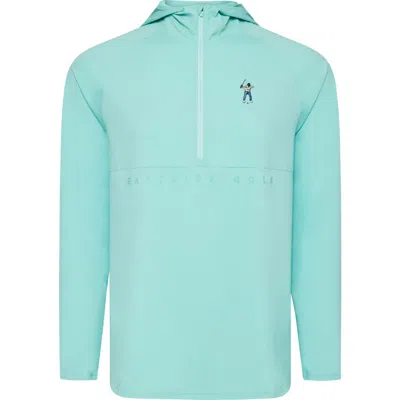 Eastside Golf Half Zip Golf Hoodie In Aqua Sky