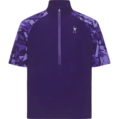 Eastside Golf Half Zip Windbreaker Golf Shirt In Violet