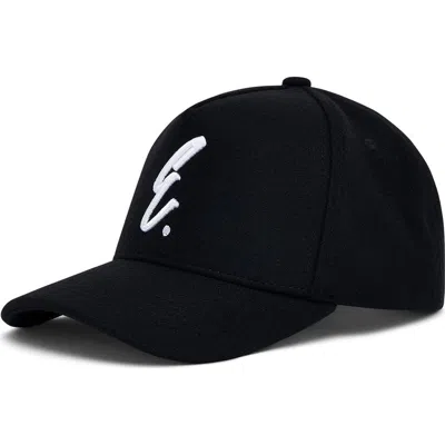Eastside Golf Logo Embroidered Wool Melton Snapback Hat In Black