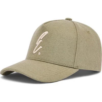 Eastside Golf Logo Embroidered Wool Melton Snapback Hat In Khaki