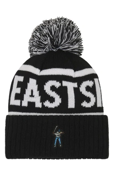 Eastside Golf Pompom Logo Beanie In Black