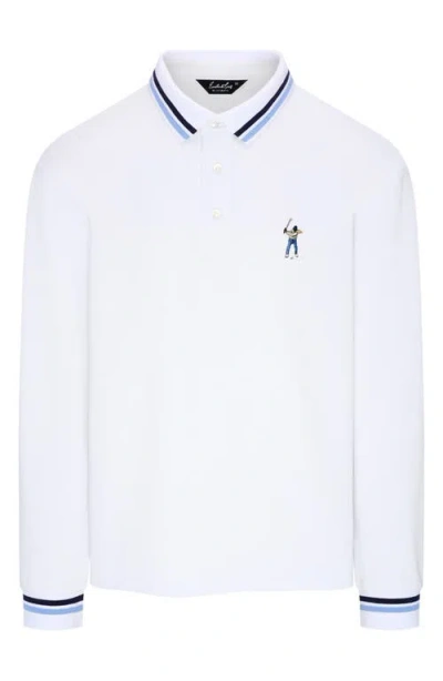 Eastside Golf Premium Midweight Long Sleeve Polo In White