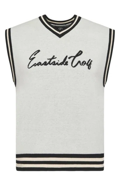 Eastside Golf Relaxed Fit Sweater Vest In Jet Stream