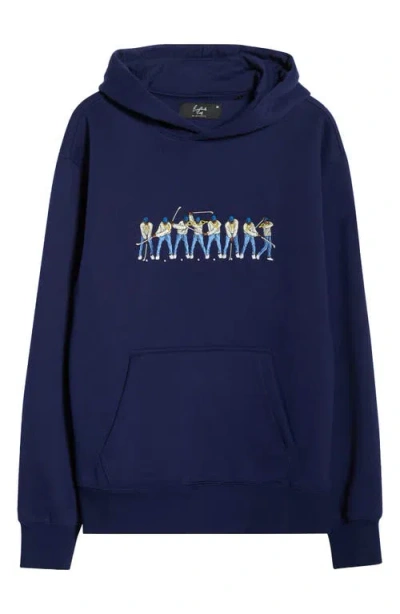 Eastside Golf Sequence Embroidered Hoodie In Blue
