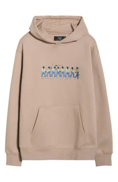 Eastside Golf Sequence Embroidered Hoodie In Brown