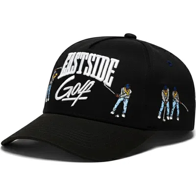 Eastside Golf Sequence Embroidered Two-tone Trucker Hat In Black