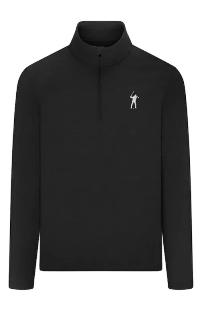 Eastside Golf Signature Quarter Zip Pullover In Black