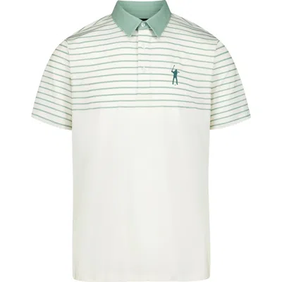 Eastside Golf Signature Top Stripe Golf Polo In White