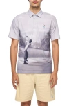 Eastside Golf Snap Placket Performance Golf Polo In Blue