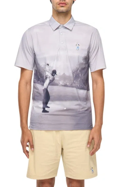 Eastside Golf Snap Placket Performance Golf Polo In Blue