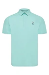 Eastside Golf Snap Placket Performance Golf Polo In Aqua Sky